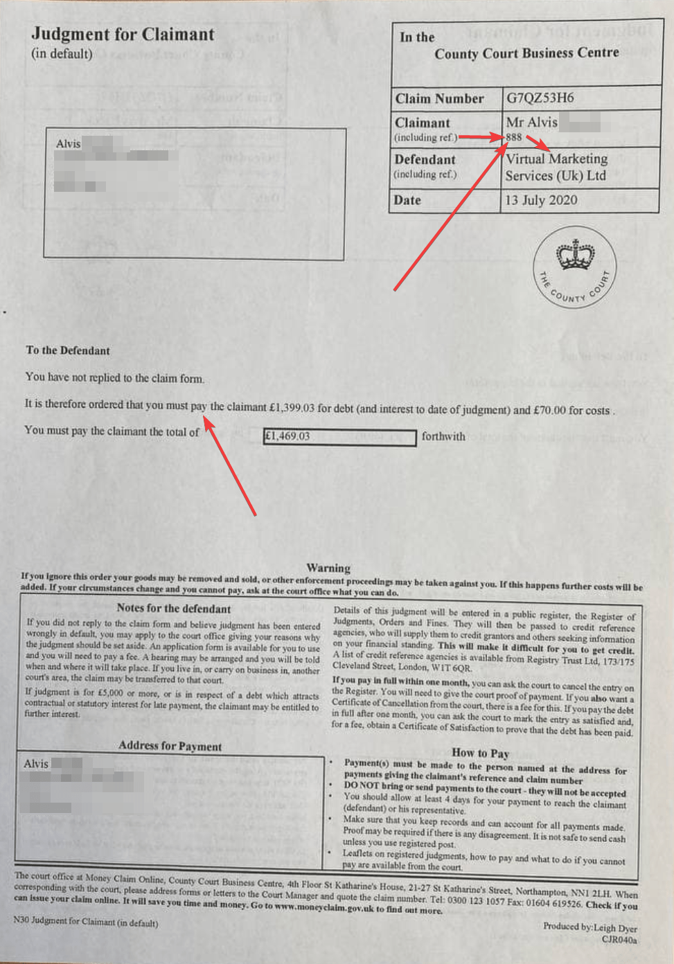Court decision: A UK company owned by 888 must pay the debt of 888 to their user