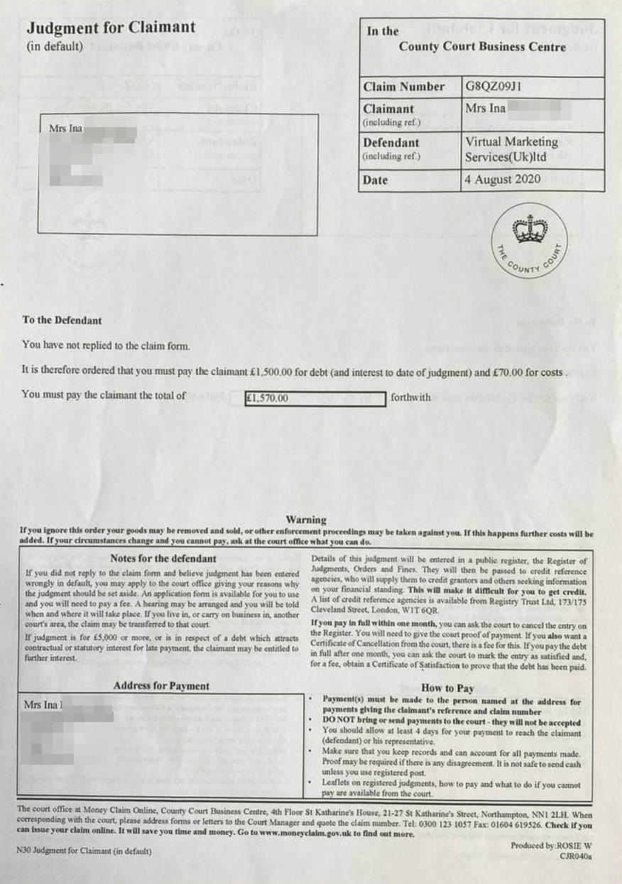 Court case closed. 888 user recovers full balance + costs